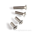 DIN966 Cross Recessed Half Countersunk Screws M5 dengan akhir biasa